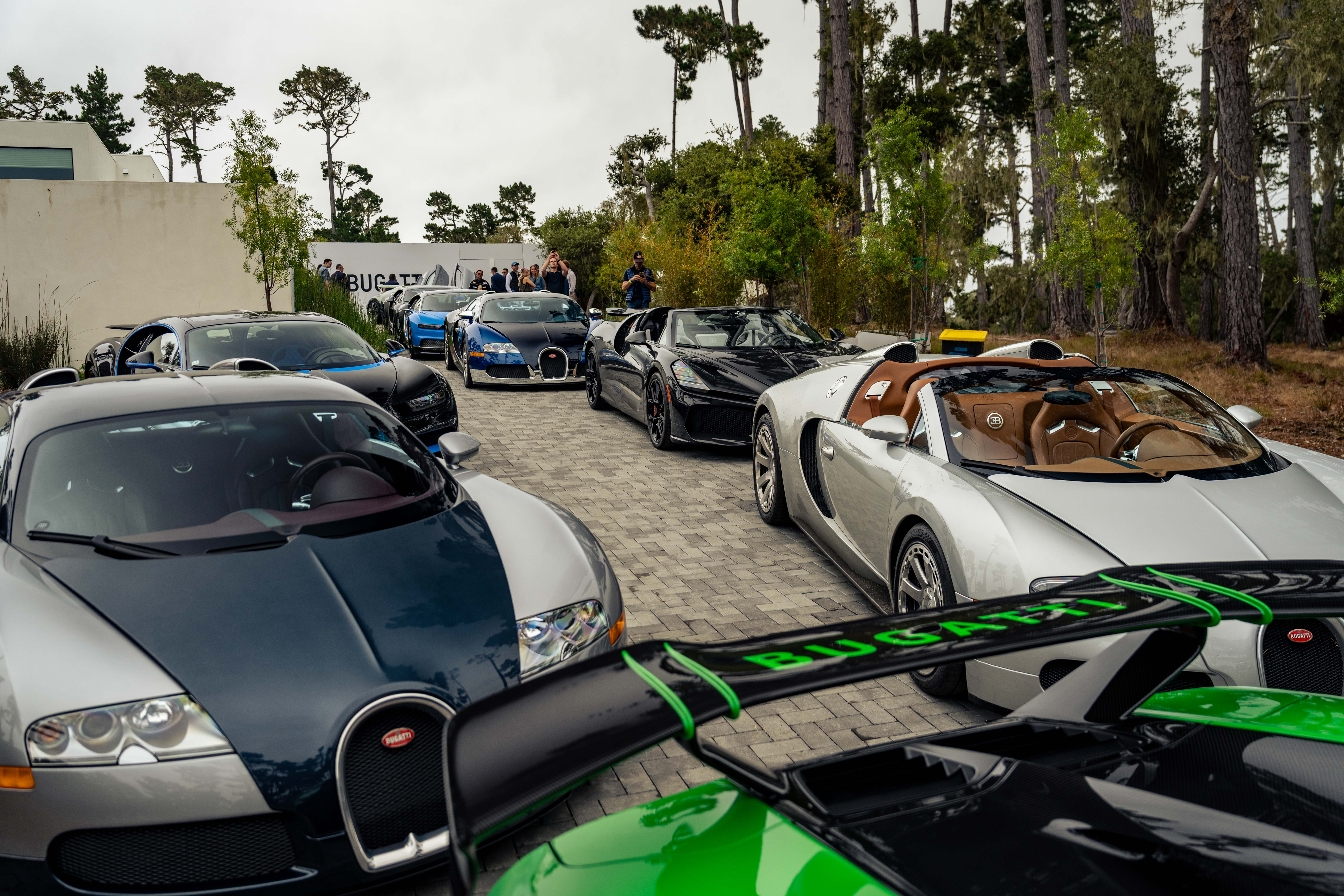 The traditional Bugatti Petit Tour brought together a selection of Bugatti automobiles from past and present for a drive through the Monterey Peninsula.
